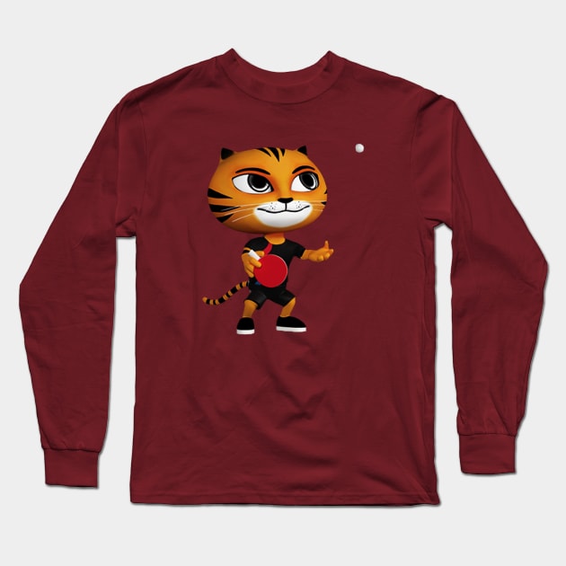 The Ping Pong Tiger Long Sleeve T-Shirt by dithakely